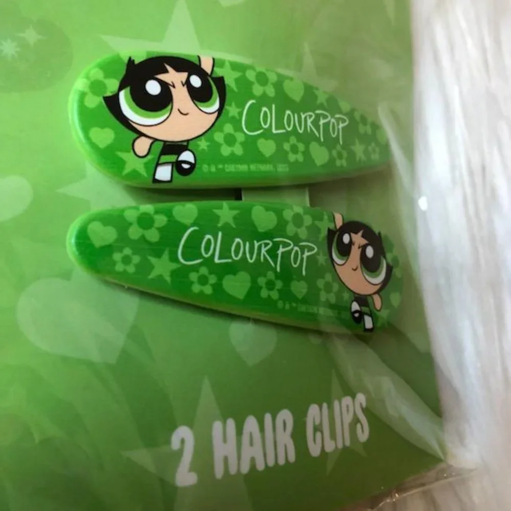 Powerpuff Girls x Colourpop Buttercup Hair Clips & Color Stick Set
